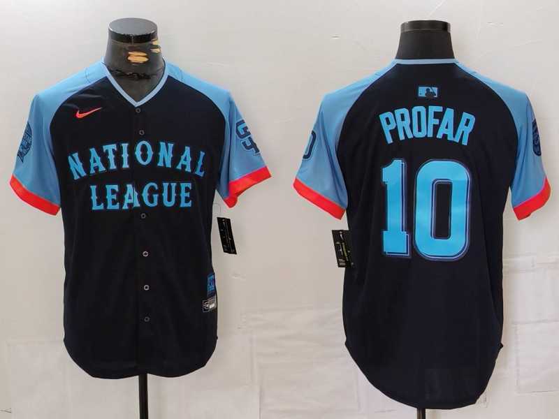 Men%27s San Diego Padres #10 Jurickson Profar Navy 2024 All Star Limited Stitched Jersey